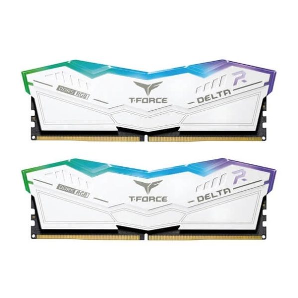 TeamGroup T-Force Delta RGB 64GB (32GBx2) DDR5 6000MHz Desktop RAM (White)