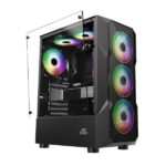 Ant Esports ICE-300 Mesh V2 ARGB (ATX) Cabinet (Black) - Image 2