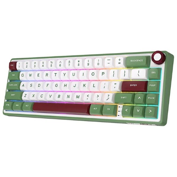 RK ROYAL KLUDGE R65 Green Sand Wired Gaming Keyboard Blue Switch