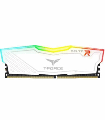 TeamGroup T-Force Delta RGB 8GB (8GBX1) DDR4 Ram 3200Mhz – White