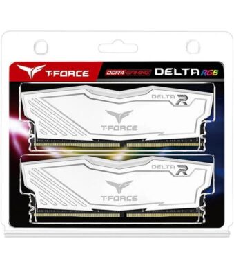 TeamGroup T-Force Delta RGB 32GB (16GBx2) DDR4 Ram 3200Mhz White