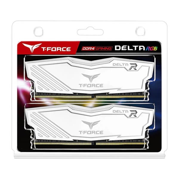 TeamGroup T-Force Delta RGB 32GB (16GBx2) DDR4 Ram 3200Mhz White