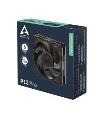 Arctic P12 Pro 120mm PWM Cabinet Fan (Black)