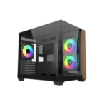 Cooler Master Elite 481 Wood Micro ATX Mid Tower Cabinet Black (E481-KHNN-S00) - Image 3