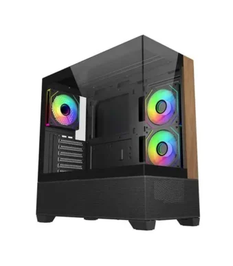 Cooler Master Elite 690 Wood Micro ATX Mid Tower Cabinet Black (E690-KHNN-S00)