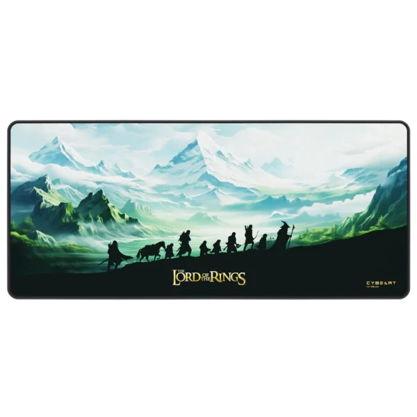Cybeart | Lord of The Rings Gaming Desk Mat (XXL – 900x400x4mm) | Waterproof, Never Slip Base, Stitched Edges, Esports Grade