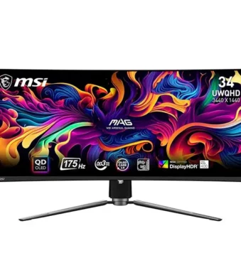 MSI MAG341CQP QD-OLED 34 inch Curved OLED Gaming Monitor
