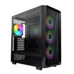 Montech X5 ARGB carbon fiber Print ATX Gaming Case – Black