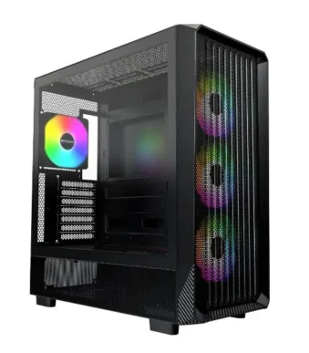 Montech X5 ARGB carbon fiber Print ATX Gaming Case – Black