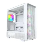 Montech X5 ARGB carbon fiber Print ATX Gaming Case – White