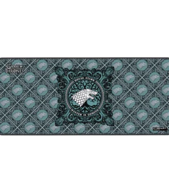 Cybeart | House Stark Gaming Desk Mat (XXL – 900x400x4mm) | Waterproof, Never Slip Base, Stitched Edges, Esports Grade