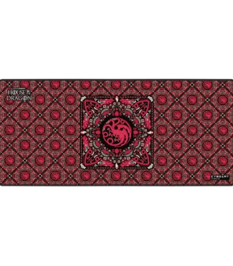 Cybeart | House Targaryen Gaming Desk Mat (XXL – 900x400x4mm) | Waterproof, Never Slip Base, Stitched Edges, Esports Grade