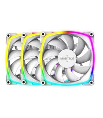 Montech AX120 PWM ARGB Case Fan White Triple Pack