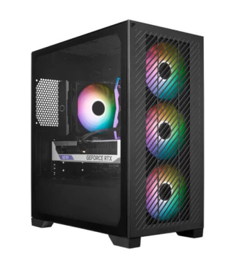 Cooler Master Elite 301 ARGB (M-ATX) Mini Tower Cabinet (Black)