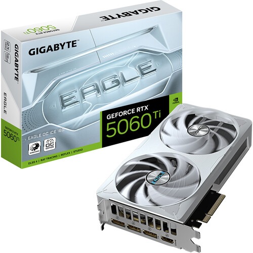 Gigabyte GeForce RTX 5060 Ti Eagle OC ICE 16GB GDDR7 Graphic Card (GV-N506TEAGLEOC ICE-16GD)