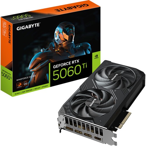 Gigabyte GeForce RTX 5060 Ti Windforce OC 16GB GDDR7 Graphic Card (GV-N506TWF2OC-16GD)