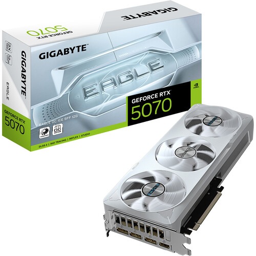 Gigabyte RTX 5070 Eagle OC Ice SFF 12GB GDDR7 Graphic Card (GV-N5070EAGLEOC ICE-12GD)
