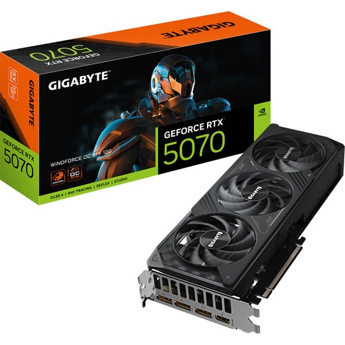 Gigabyte GeForce RTX 5070 Windforce OC SFF 12GB GDDR7 Graphic Card (GV-N5070WF3OC-12GD)
