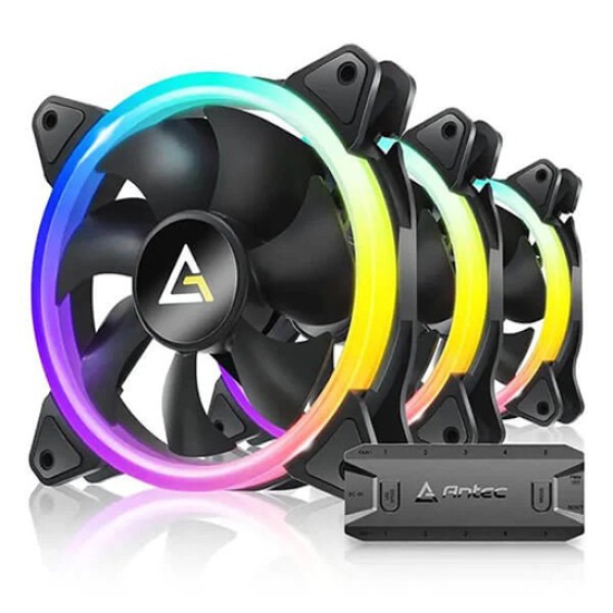 Antec Neon 120mm PWM ARGB 3 in 1 Pack with Controller