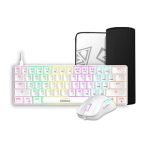 Gamdias Hermes E4 3-IN-1 RGB Combo Keyboard and Mouse (White)