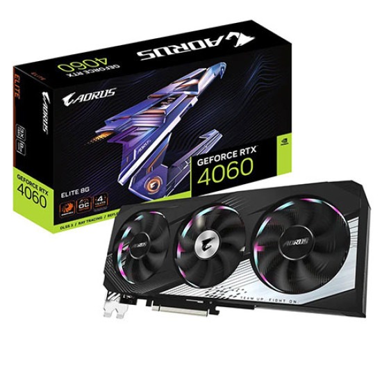 Gigabyte AORUS GeForce RTX 4060 ELITE 8G GDDR6 Graphics Card (GV-N4060AORUS E-8GD) Gigabyte AORUS GeForce RTX 4060 ELITE 8G GDDR6 Graphics Card (GV-N4060AORUS E-8GD)