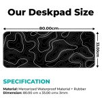 Black Topography - E-XL Mousepad - Image 2