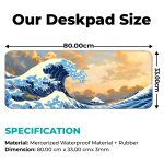 Sea Waves Abstract - E-XL Mousepad - Image 2