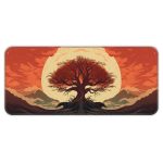 Red Tree Abstract - XXL Mousepad