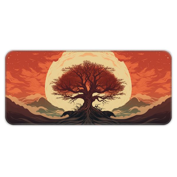 Red Tree Abstract - XXL Mousepad