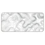 White Topography - E-XL Mousepad