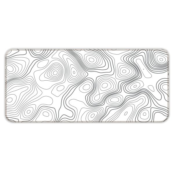 White Topography - E-XL Mousepad