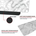 White Topography - E-XL Mousepad - Image 3