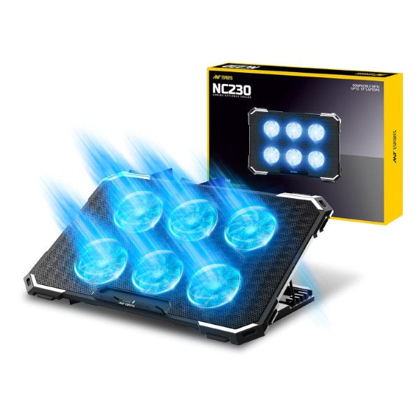 Ant Esports NC230 RGB Gaming Notebook Cooler Pad Black