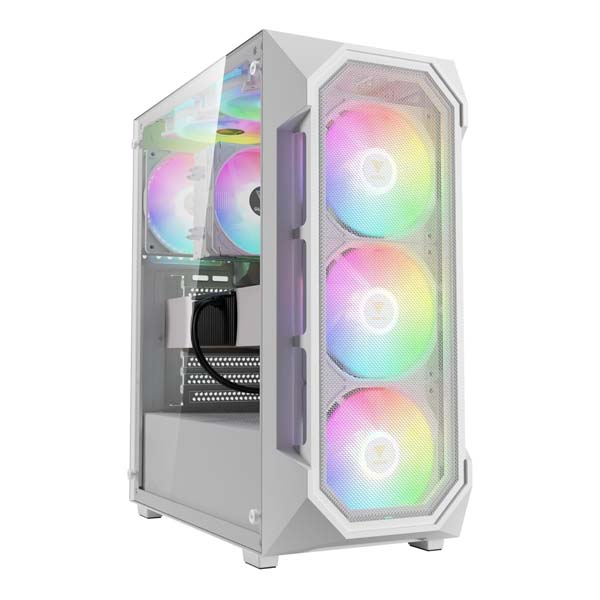 Gamdias Aura GC1 Elite V2 ARGB ATX Mid Tower Case (White)