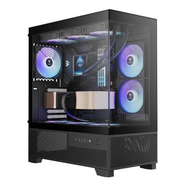 Gamdias Aura GC12 Argb Mid Tower Cabinet (Black)