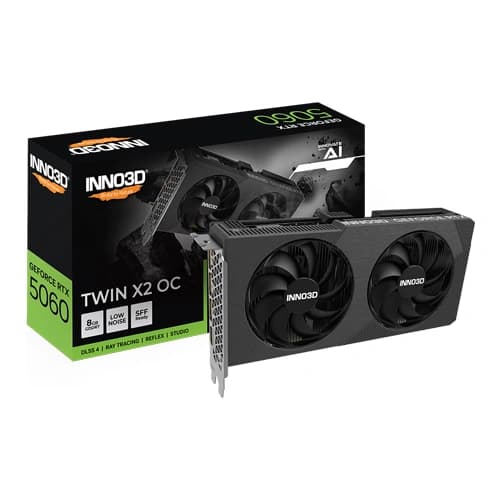 INNO3D RTX 5060 Twin X2 OC V2 8GB GDDR7 SFF Graphics Card