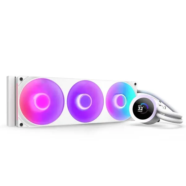 NZXT Kraken Plus 360 RGB 360mm AIO Liquid Cooler With 1.54 inch LCD (White)
