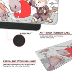 Japanese Cat - White - E-XL Mousepad - Image 3