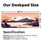 Mountains Art - Orange - E-XL Mousepad - Image 2