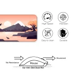 Mountains Art - Orange - E-XL Mousepad - Image 4