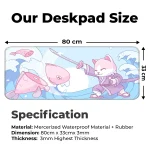 Japanese Cat - Blue - E-XL Mousepad - Image 2