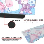 Japanese Cat - Blue - E-XL Mousepad - Image 3