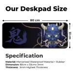 Demon Oni - Blue - E-XL Mousepad - Image 2