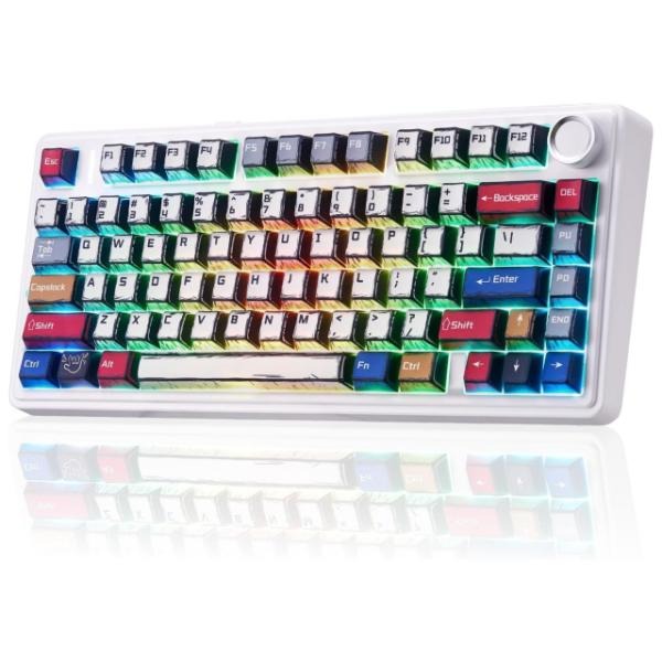 AULA F75 75% Wireless RGB Backlit Tri-Mode Gaming Mechanical Keyboard With Knob | Comic Keycap – Reaper Switches (F75CKR) AULA F75 75% Wireless RGB Backlit Tri-Mode Gaming Mechanical Keyboard With Knob | Comic Keycap – Reaper Switches (F75CKR)