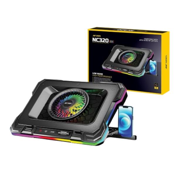 Ant Esports NC320 RGB Gaming Laptop Cooling Pad Black Ant Esports NC320 RGB Gaming Laptop Cooling Pad Black