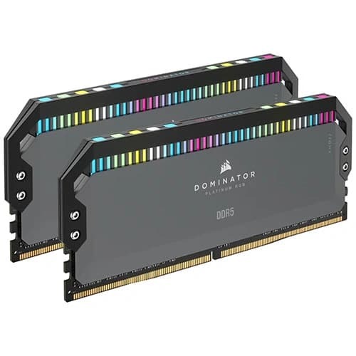 Corsair Dominator Platinum RGB 32GB (16GBx2) DDR5 6000Mhz CL30 Desktop RAM (CMT32GX5M2B6000Z30K)