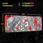 Zebronics Blaze XL RGB Gaming Mouse pad Red White - Image 4