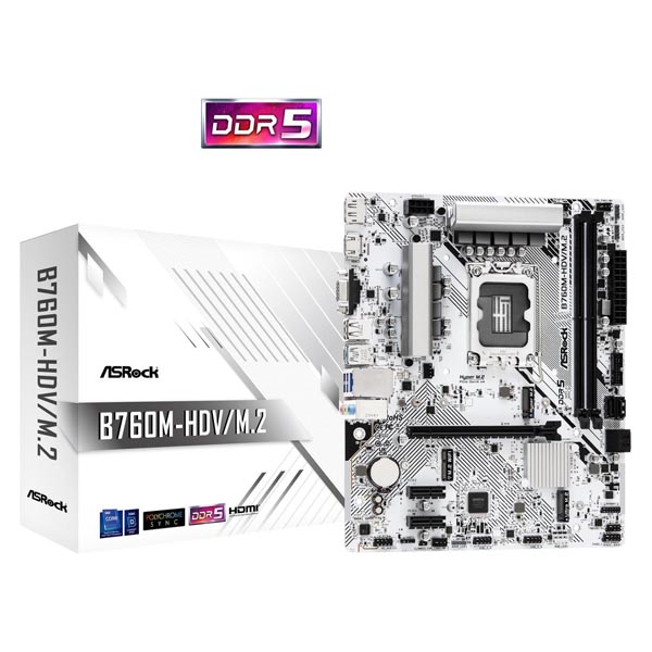 ASRock B760M-HDV/M.2 D5 Motherboard (INTEL 12,13 &14TH)
