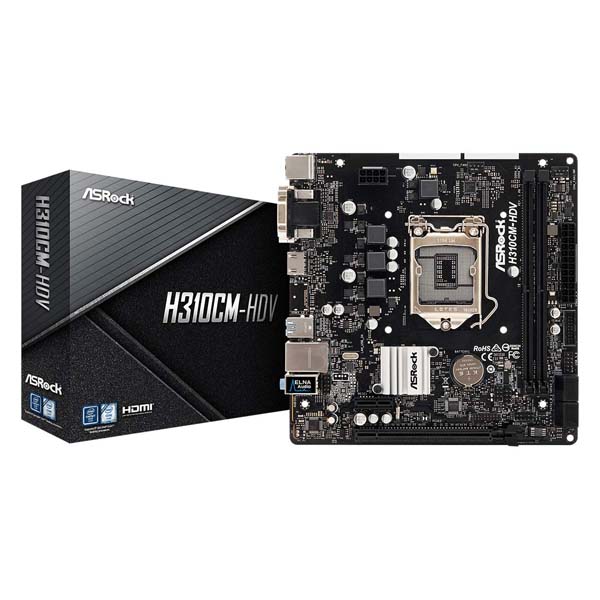 ASRock H310CM-HDV Intel LGA-1151 mATX DDR4 Motherboard