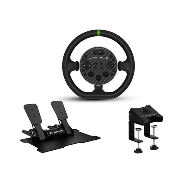 Cosmic Byte Cammus Direct Drive Wheel Bundle - C5 Steering Wheel, CP5 Pedals, CS5 Desk Clamp